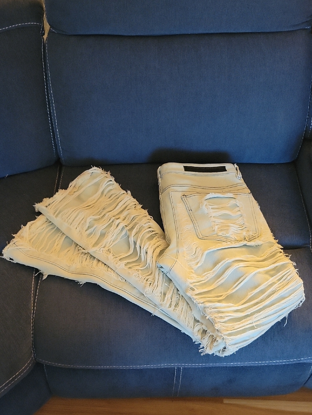Rockstar Distressed Fringe Jeans